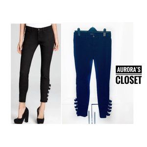 JBrand 26 Black Mara Skinny Buckle Leg Jeans 9955 $250
